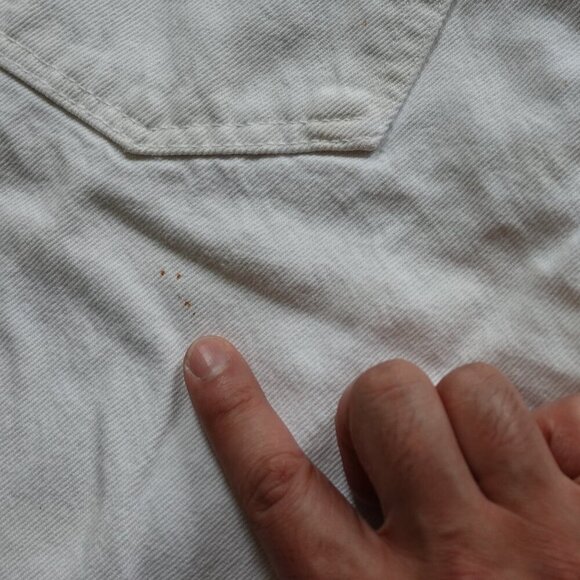 Vintage Levi's jeans 501 Original fit women's 13 white denim - Picture 10 of 16